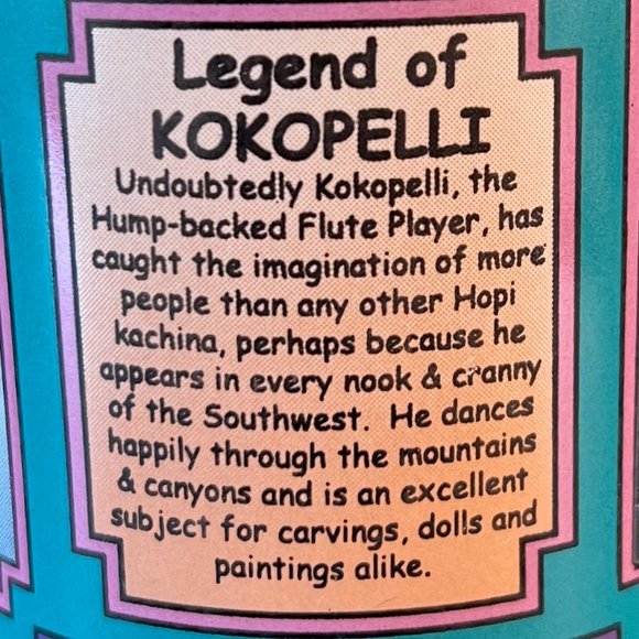 Legend of Kokopelli Flute Player Ceramic Mug ~ Native American ~ Southwest Motif - Picture 4 of 8